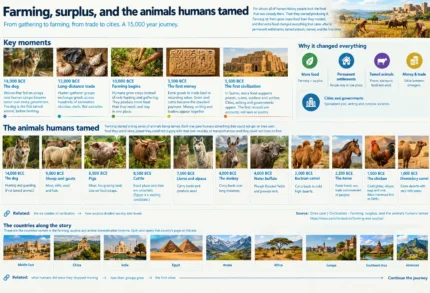 4. Landwirtschaft, Überschuss und die Tiere, die der Mensch zähmte