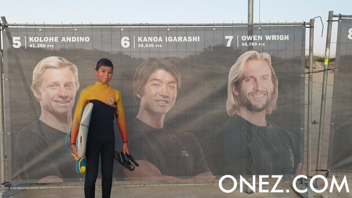 On the way to the car, we stopped for a picture with the surfer whose style Guilherme admired.