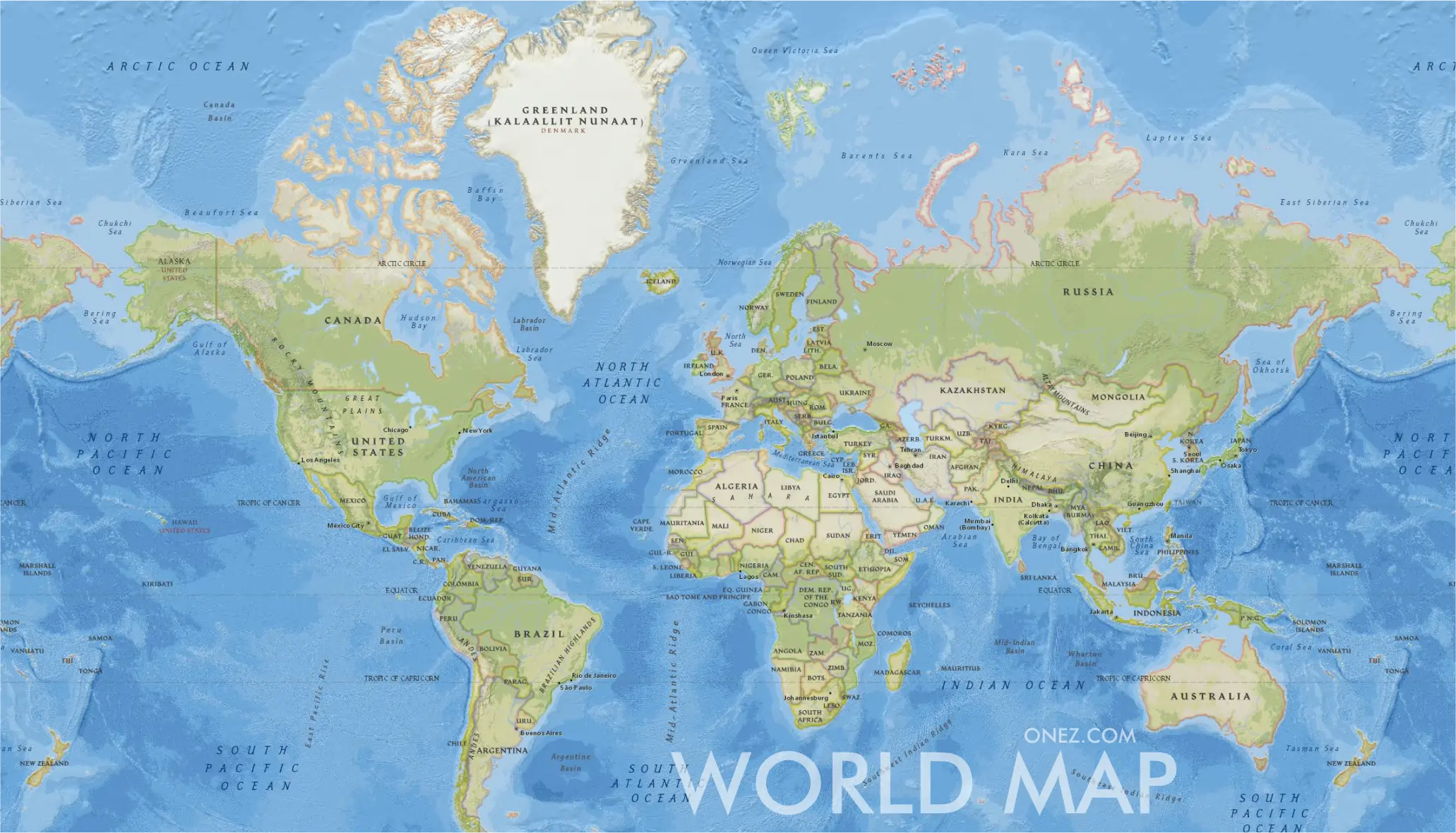 Map of the world